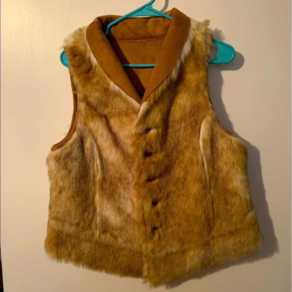 Soft Surroundings Reversible Vest - Faux Fur/Suede